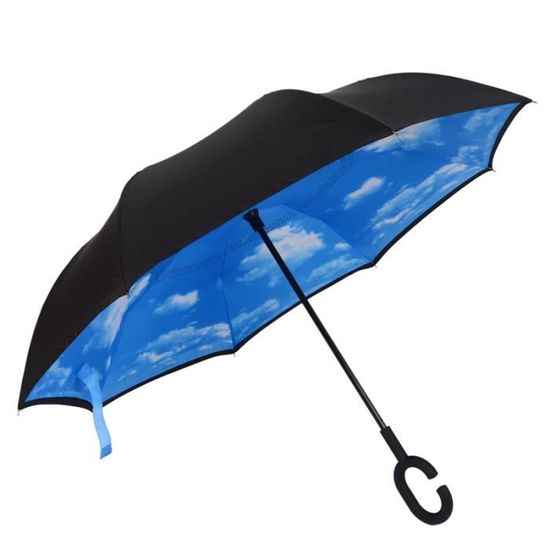 Parapluie Inversé Smati 'Nuages' - Tons Bleus, Design Original, Neuf Avec étiquettes