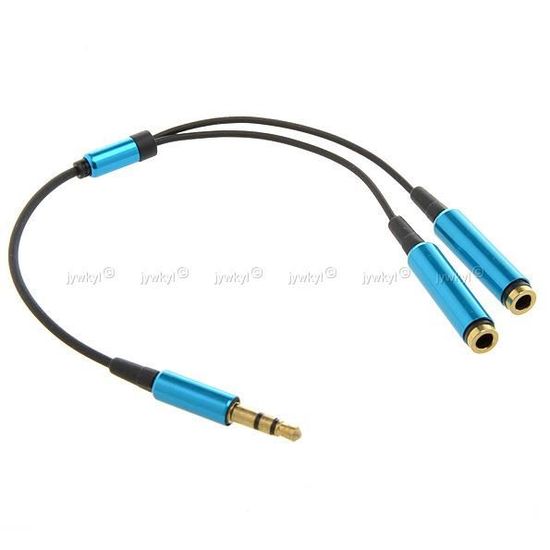 Generic Câble Ecouteurs Doubleur Répartiteur Mini-jack 3,5mm 1 Mâle-2  Femelle à prix pas cher