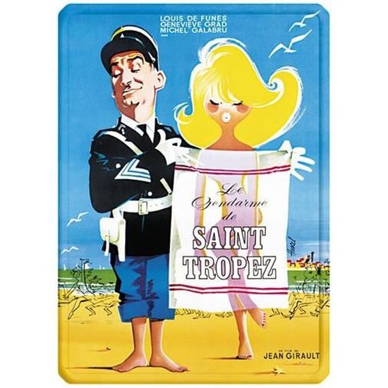 Le Gendarme De Saint Tropez Plaque Metal Le Gendarme De Saint Tropez Petite 15x21 Cdiscount Maison