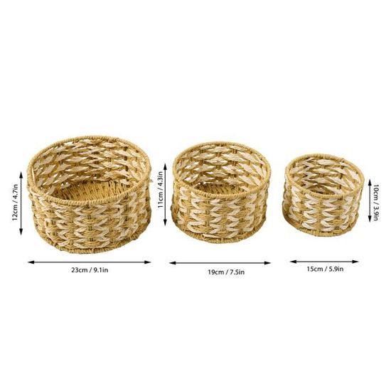 TOYZFRIENDY Panier Mural Tissé Rustique à Suspendre Pour