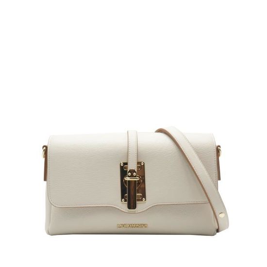 Sac Seau Moschino Vintage Ivoire En Lin Avec Cordon Vert Et Lettres, édition 1994