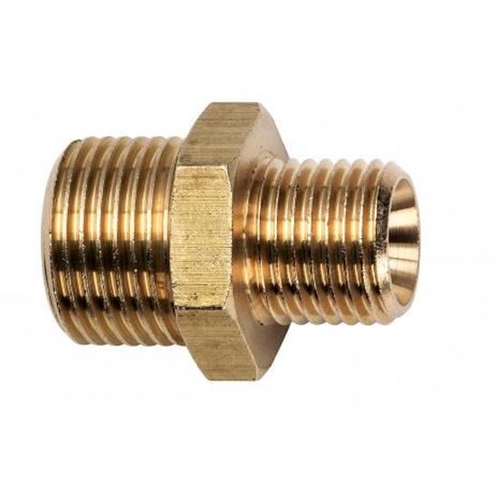 4 Pièces 1/2"" à 3/4"" Double Mamelon Réduction Laiton, Raccord