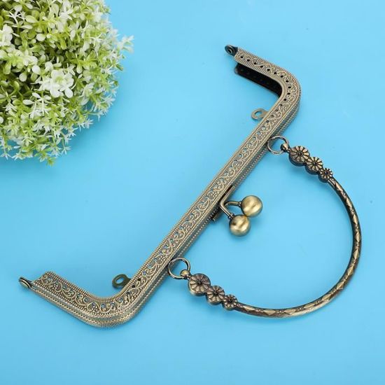 ADOCARN Lot De 3 Cadres De Sac à Main En Aluminium Argenté