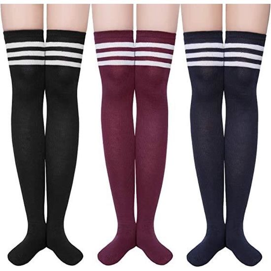 Chaussettes Hautes Montantes Femme Moon Wood - Noir - Coton épais Taille Unique
