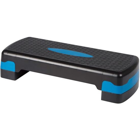 MAXSTRENGTH Stepper D'Aérobic 3 Niveaux Réglable - Antidérapant Bleu/Noir Pour Fitness à Domicile