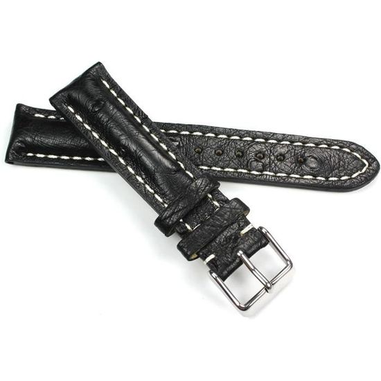 Bracelet De Montre Cuir Véritable Effet Autruche - Largeur 20mm - Neuf Sans étiquette - Lot