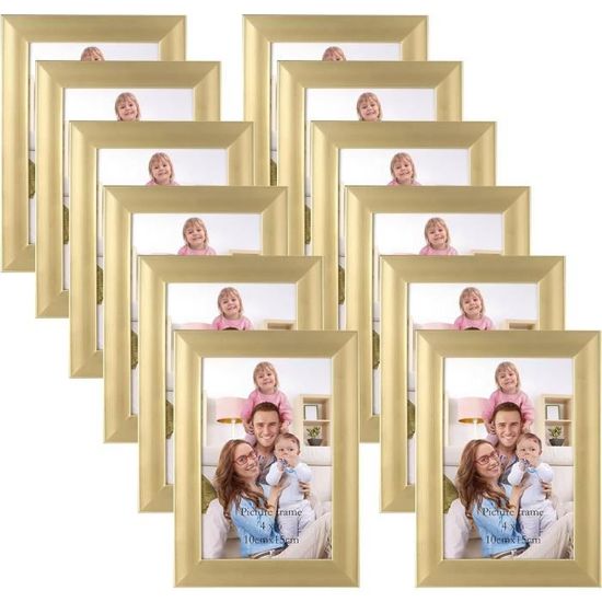 Lot De 12 Cadres Photos 10x15 Cm – Passepartout Colorés Avec Film Protecteur, Parfaits Pour Collage Mural, Décoration Chambre Ou Bureau