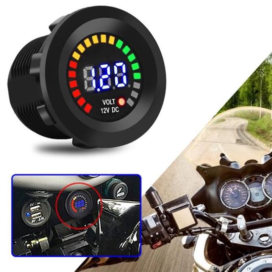 12V mini Digital voltmètre LED pour moto voiture HB043