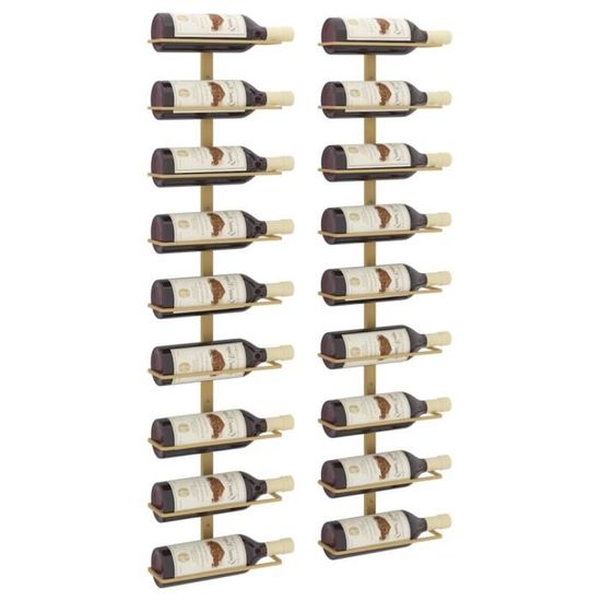 VidaXL Casier à Vin Mural Blanc Pour 9 Bouteilles - Rangement élégant Pour Cuisine Et Bar