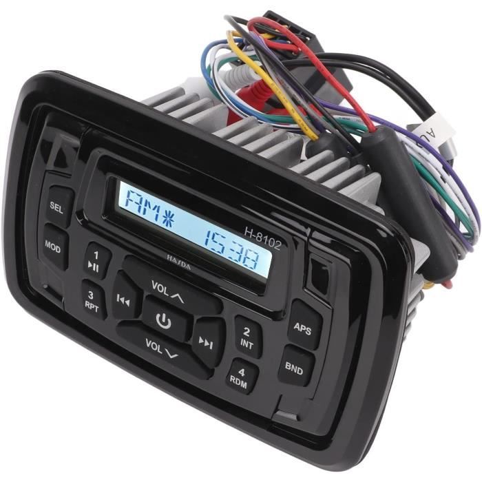 Autoradio Stéréo Bluetooth pour Bateau, Audio FM, Récepteur AM