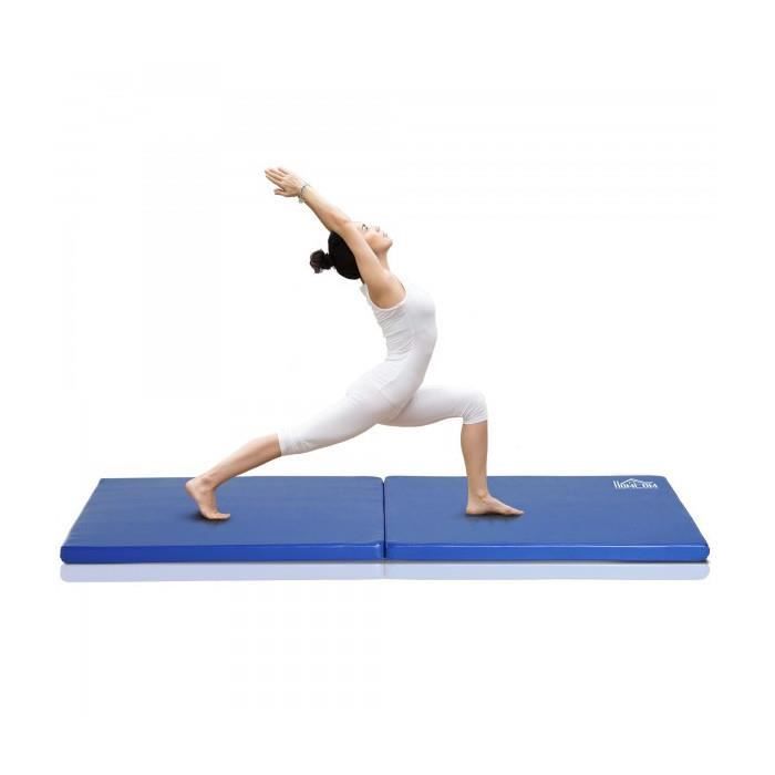 tapis de gymnastique FITTY polyvalent bleu