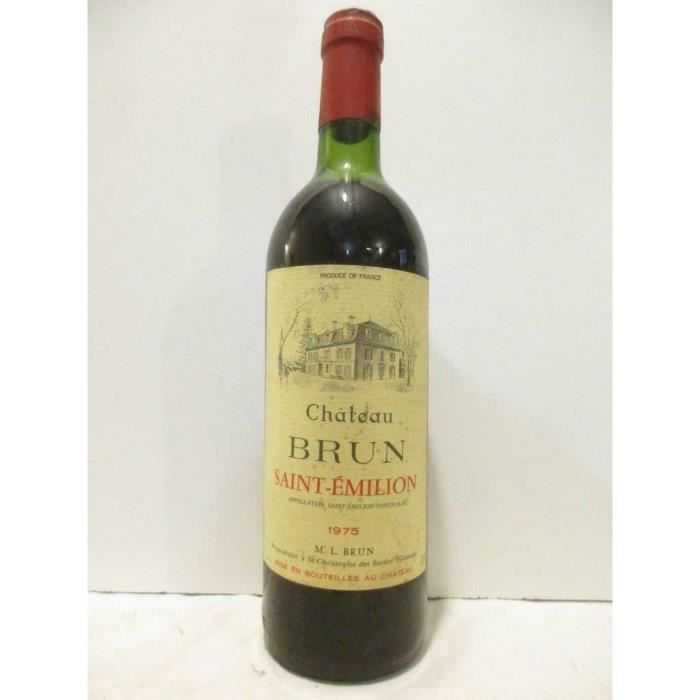 saint-émilion château brun rouge 1975 - bordeaux
