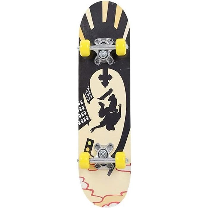 Anyutai Planche de Skateboard complète 24 Pouces en Bois d'érable Longboards Planche à roulettes pour Adultes Débutants Filles Garço