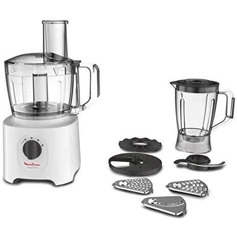 Moulinex FP2461 Easy Force Robot de cuisine tout en un, 6 accessoires pour 25 fonctions différentes, capacité du bol 2,4 l