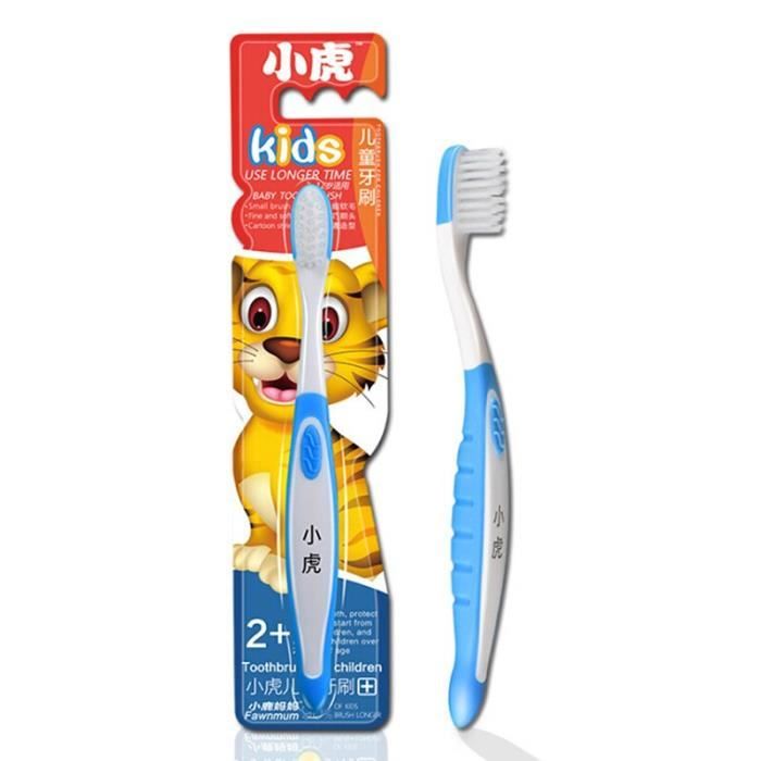 3 couleurs enfants brosse à dents bouche propre bébé hygiène buccale dents douces brosse à dents dentition langue propre W10758