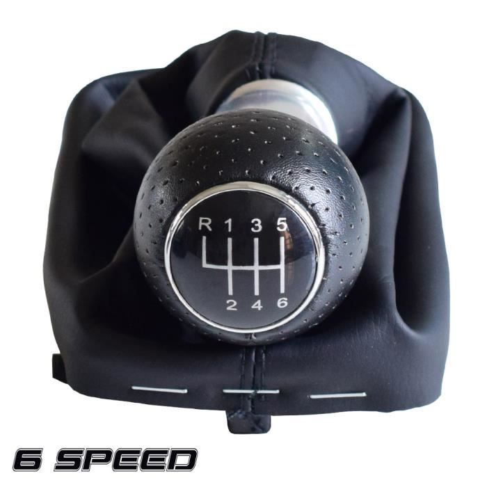 Pommeau,Rea Silver panneau stylé de voiture Pour Audi A3 S3 2001 2002 2003, vitesse 5-6, bouton de vitesse - Type Black-6Speed