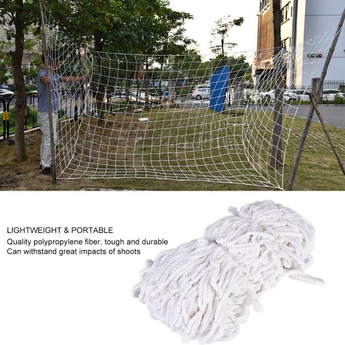Qiilu poteau de but de football Équipement net durable de poteau de football de filet de but de football 8 x 4ft