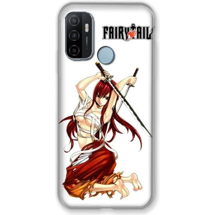 Coque Pour Oppo A53 / A53S Manga Fairy Tail Erza taille unique