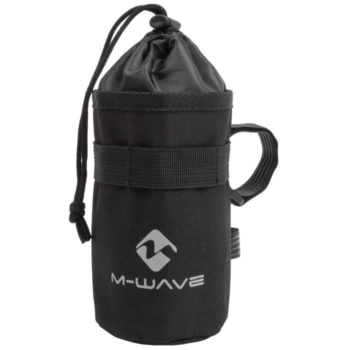 Porte bidon ou gourde isotherme en tissu indéchirable avec collier de serrage tige de selle cadre guidon vtc ville vae électrique