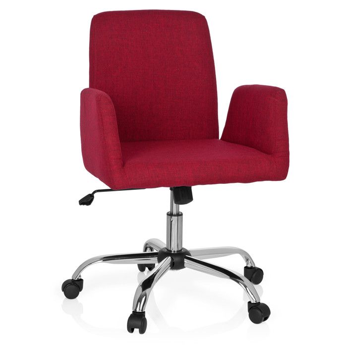 Chaise de bureau FLOW tissu rouge hjh OFFICE