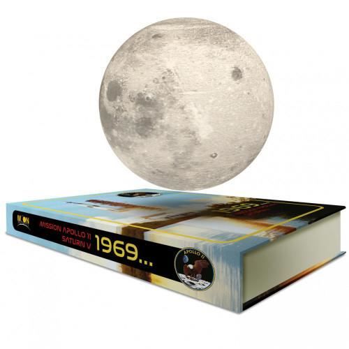 Globe Lune en levitation sur base livre - MOONFLIGHT 1969 14