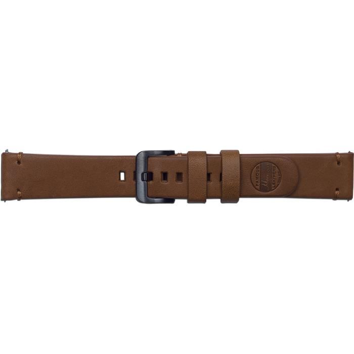 Bracelet en cuir Horween marron Essex 20mm pour Galaxy Watch
