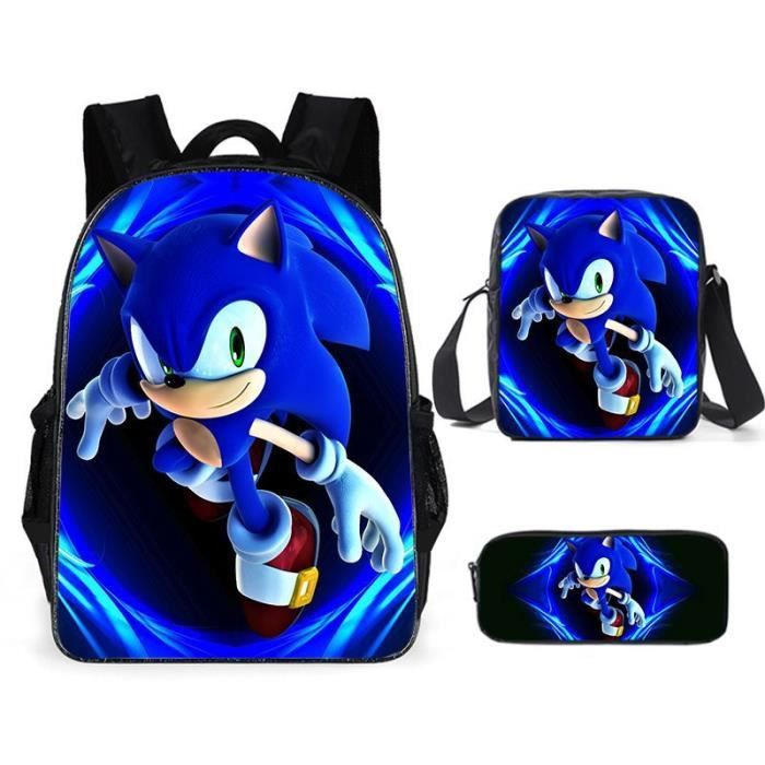 Sonic D'école Cool Garçons Filles Anime Sac À Dos Scolaire Souris Supersonique Sonic Enfants Backpack A1