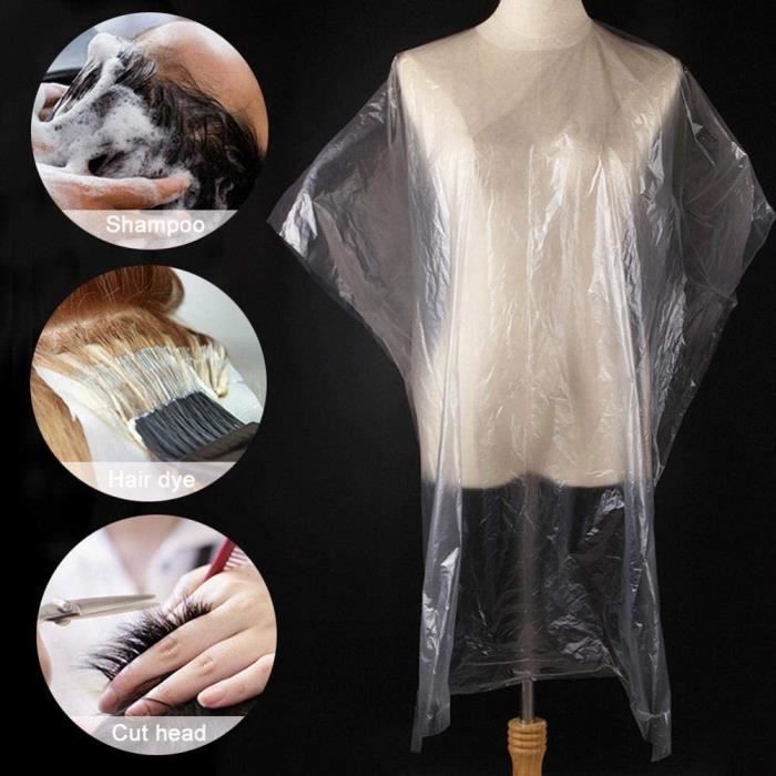 100pcs 130 * 160CM Cheveux Cape de Coupe Tablier Salon Coiffure Cape Protection Robes Jetables Protection Capes Imperméable