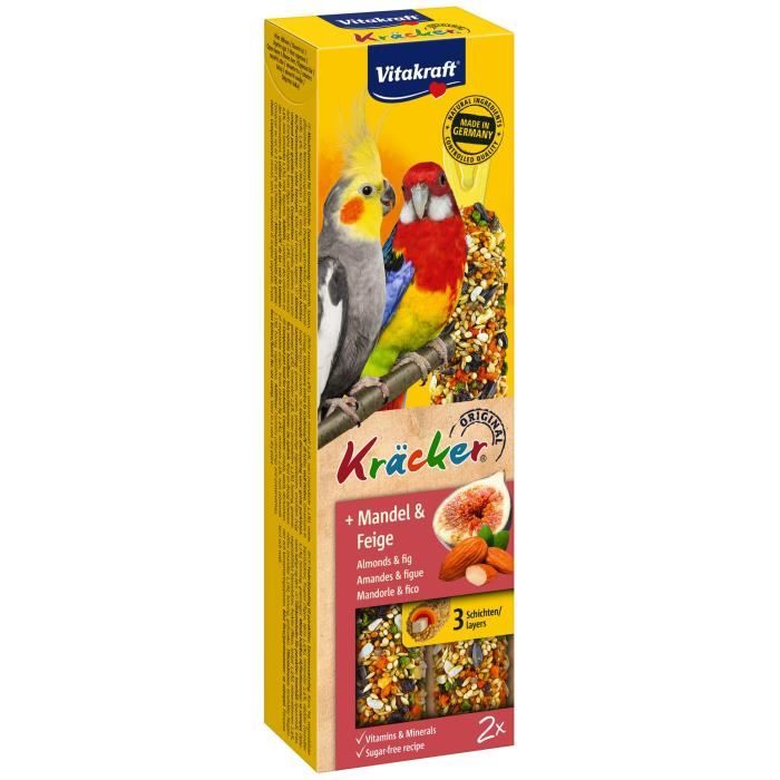VITAKRAFT Kräcker Amande et figue P/2 - Pour grande perruche