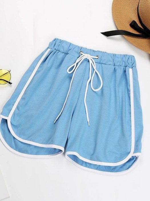 Shorts Femmes avec Poches Et Cordon - Shorty Femme Coton LâChe Cinq