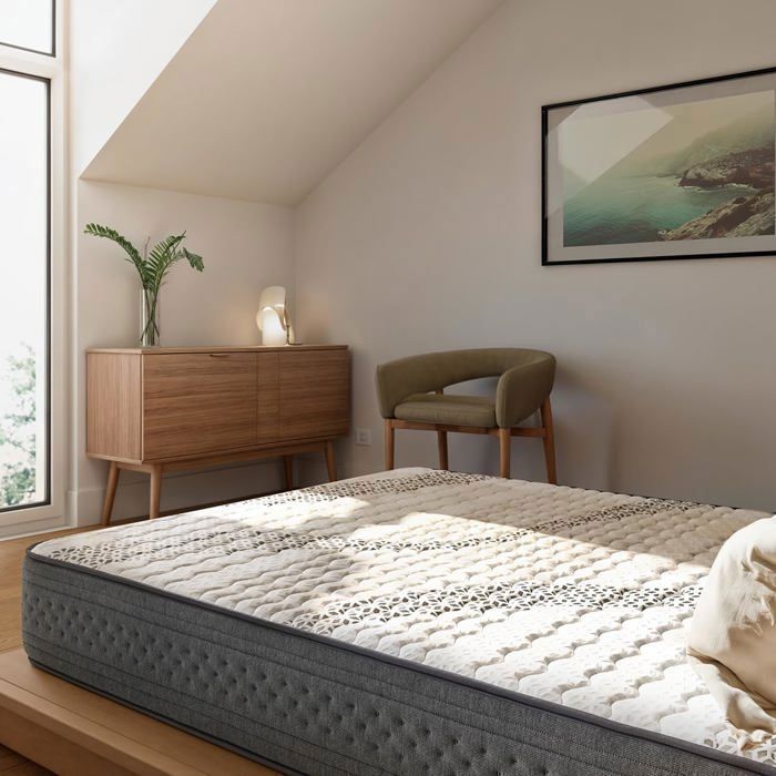 KUO Dream - Matelas DreamFlex Matelas Mémoire de Forme Hauteur 23 cm Ergonomique et Respirant Face Été/Hiver 200 x 200 cm
