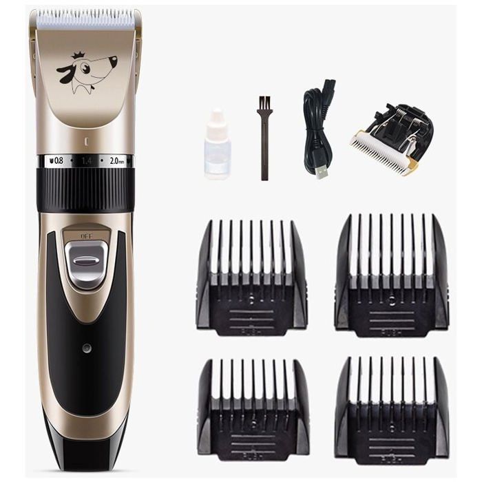 Comparer les prix de Tondeuse Chien Professionnel Poil Long Epais Animal Silencieux Rechargeable Electrique Tondeuse pour Chien et Chat Dog Clipper PZCC