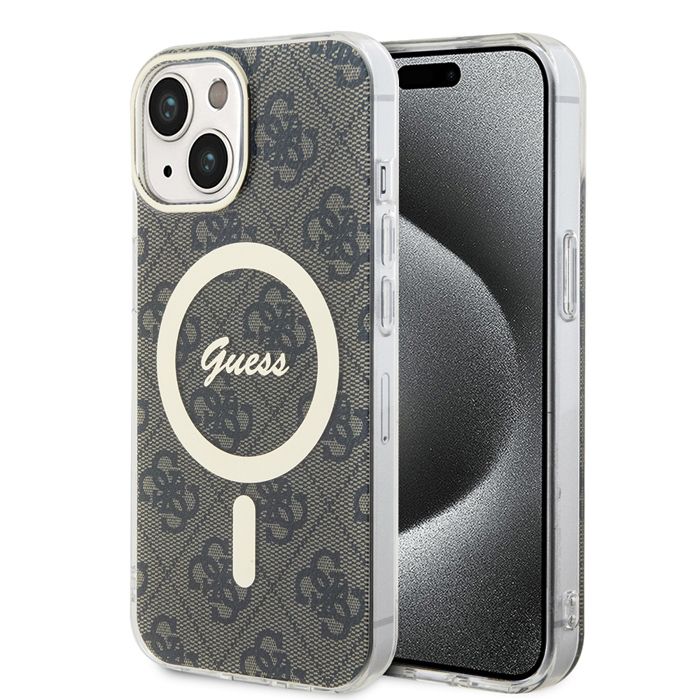 Coque pour iPhone 15 / iPhone 14 / iPhone 13 Guess IML 4G MagSafe GUHMP15SH4STW
