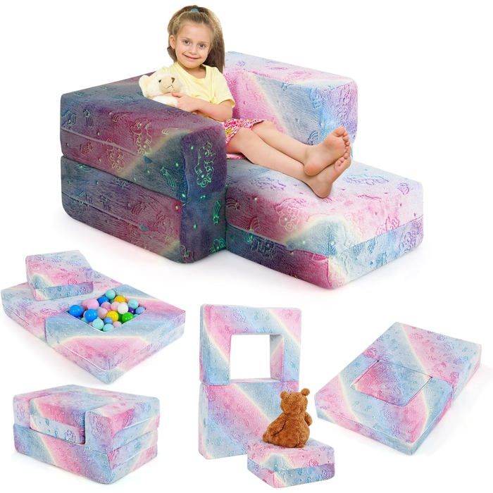 Canapé Pour Enfants Avec Poignées Et Poches Latérales, Fauteuil Pour Tout Petits Fauteuil Canape Leger Pour Enfants Gris 98302846