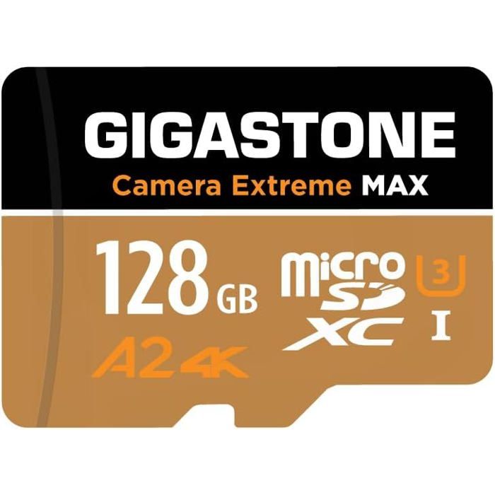 GIGASTONE Carte SD 128Go UHS-II V60 – 280 Mo/s, 5 Ans Récupération Données Gratuite, Idéale Pour Appareils Photo 4K Canon Nikon Sony