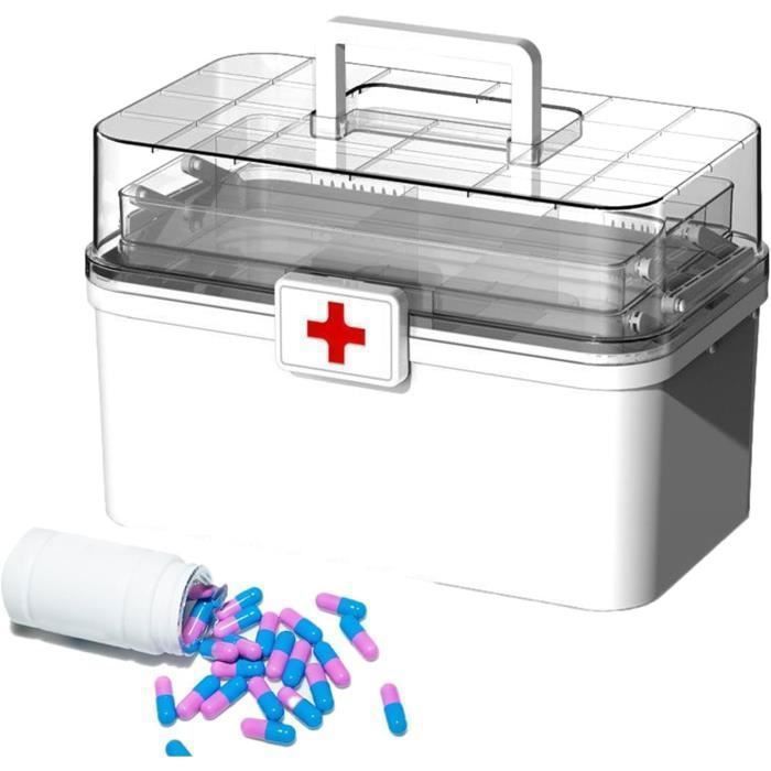 Eluno Grande Boîte à Pharmacie Avec Plateau Amovible Et