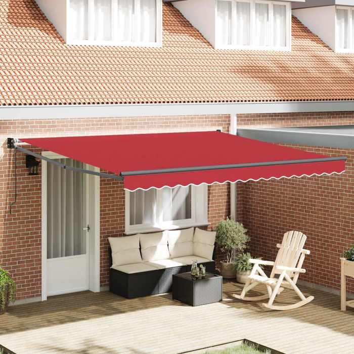 Vidaxl Auvent 400 × 300 cm Argent - vue 2