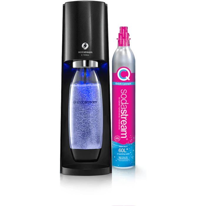 SodaStream Gaia - Machine à Eau Pétillante Avec Bouteille 1L Et Cylindre CO2 425g - Design Minimaliste