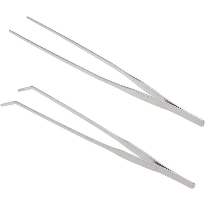 Lot De 4 Pinces à Épiler Inox - Pour Réparation Téléphone, Bijoux, Maquillage... Embouts Antidérapants