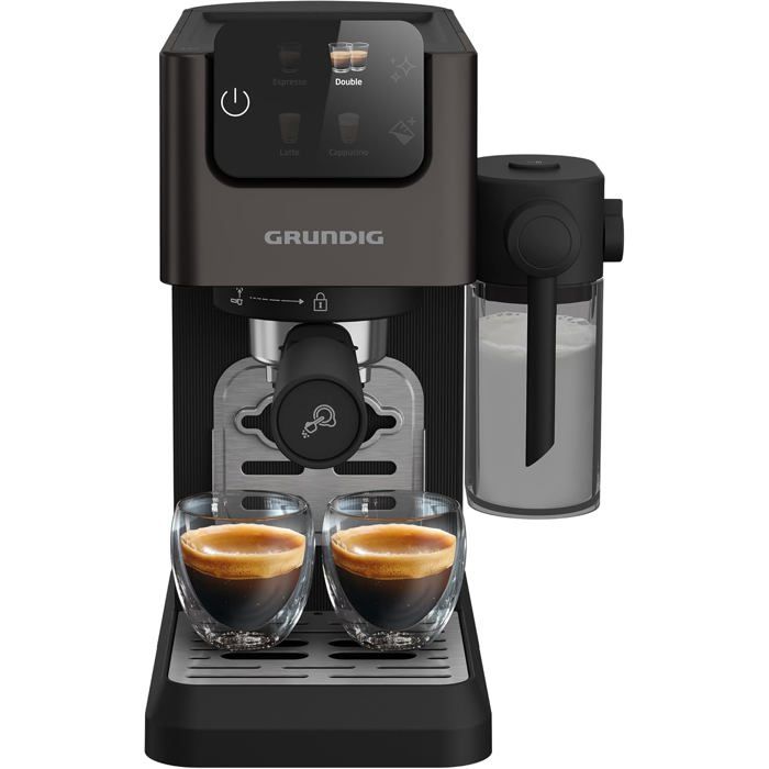 Machine à espresso - GRUNDIG - KSM 6430 Delisia DC5300 - Mousseur à lait - 20 bar - Compatible capsules