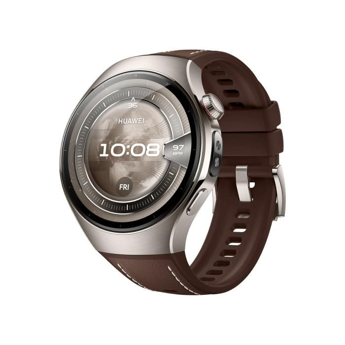 Smartwatch - HUAWEI - Watch 5 - 46mm - Marron - Plus de 100 modes de training