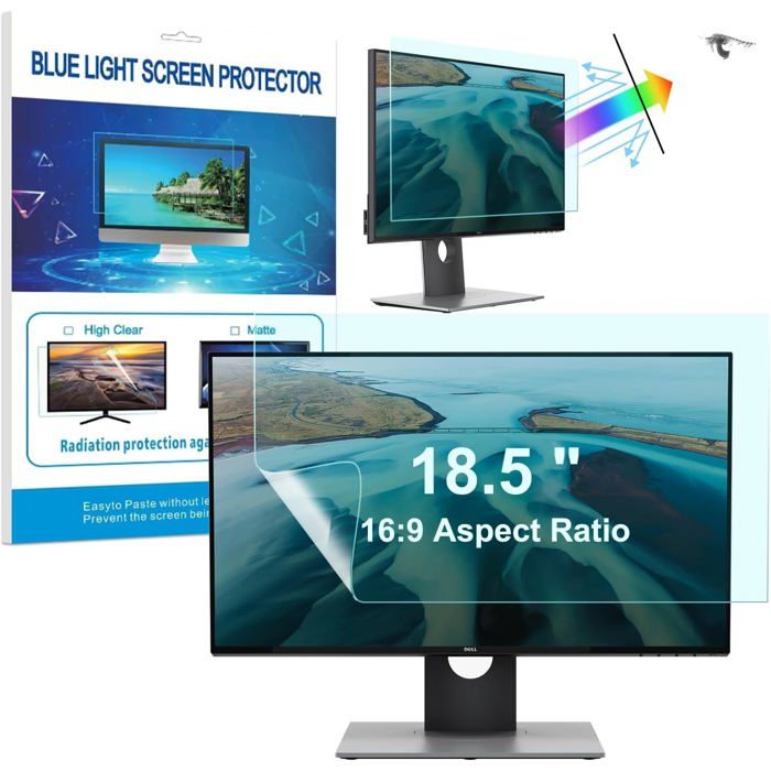 upscreen Filtre de Confidentialité pour Dell P2422H Film Protection Ecran Anti-Espion, Privacy Filter Anti-Regard, Anti-Reflet