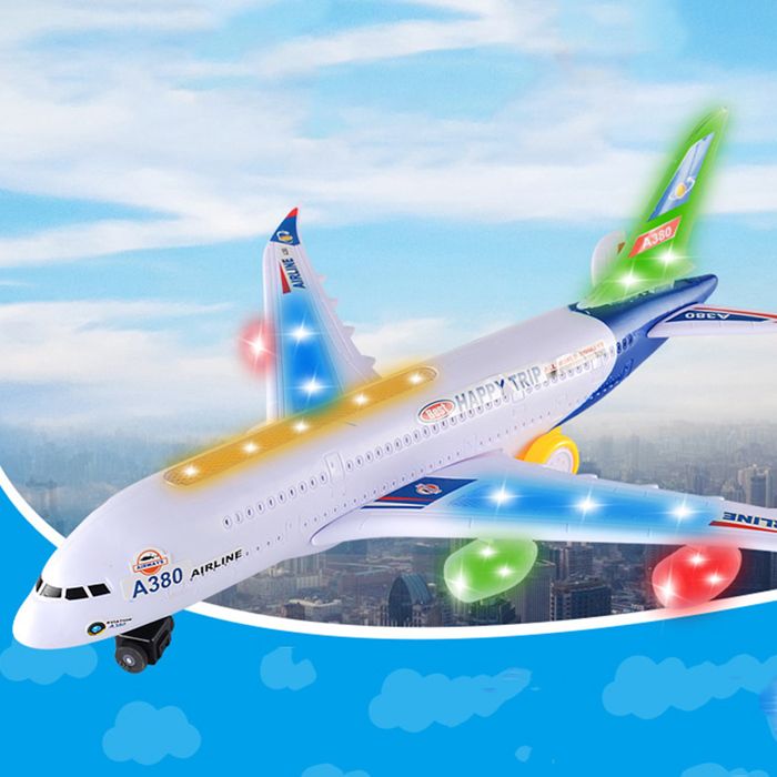 SALALIS Avion grand modèle SALALIS Avion jouet Modèle davion électrique A380 de 43CM de jeux mecanique modèle réduit davion