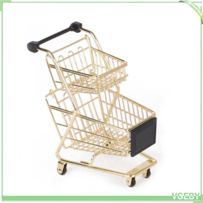 Fafeicy Caddie Chariot de supermarché en Fer Ornemental pour Décoration de Bureau – Jouet Durable pour le puericulture coffre