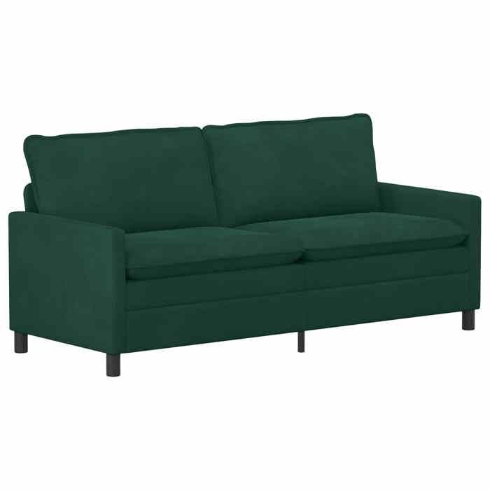 Canapé Vert foncé 196 x 81 x 87 5 cm Velours