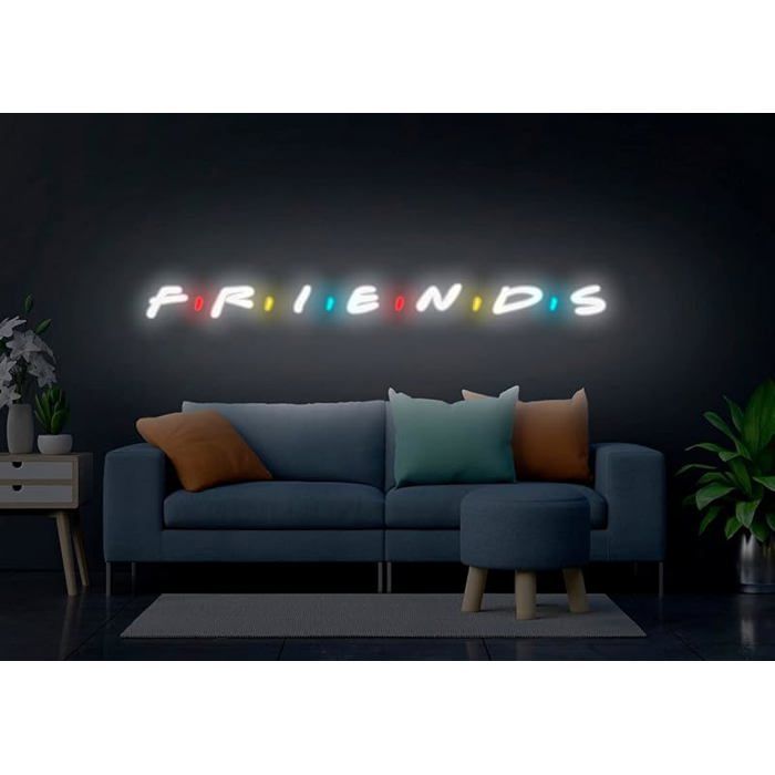 Lampe LED néon décoration murale pour fête chambre bar mariage maison anniversaire Noël chaîne USB modulateur de Friends.
