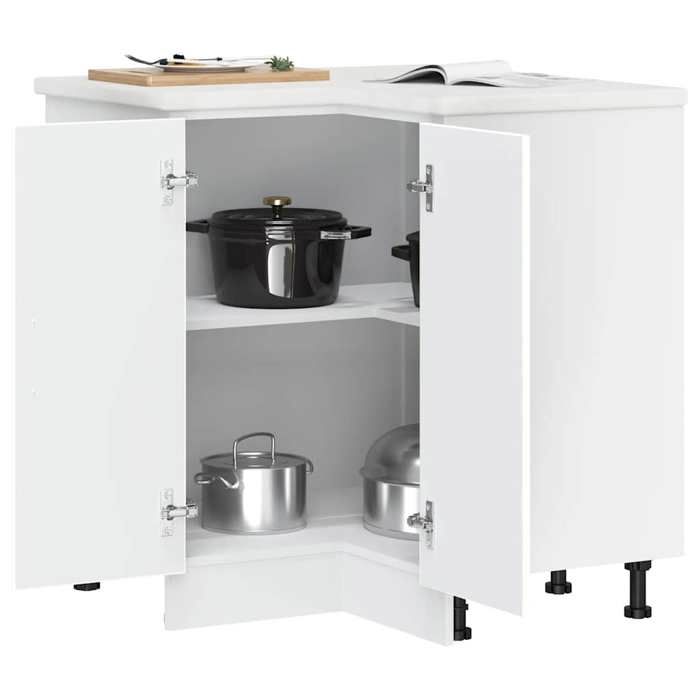 (94943)Moderne Armoire dangle de cuisine Porto - VIDAXL - bois dingénierie - blanc - 755x755x815 cm 936svi26n2785