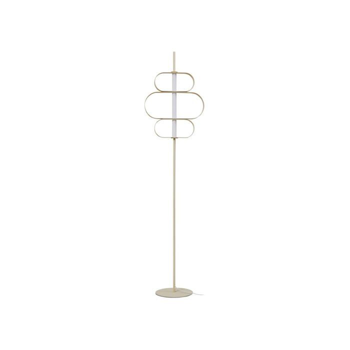 Lampadaire salon ampoules LED - Lucande - lampe sur pied - - 45 x 28 x 180 cm - beige blanc