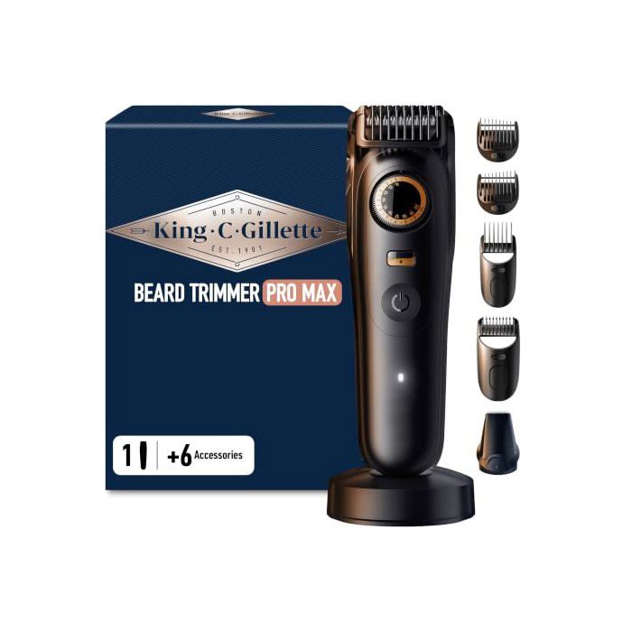 Tondeuse à barbe - KING C. GILLETTE - PRO MAX - Électrique - Étanche - 40 réglages