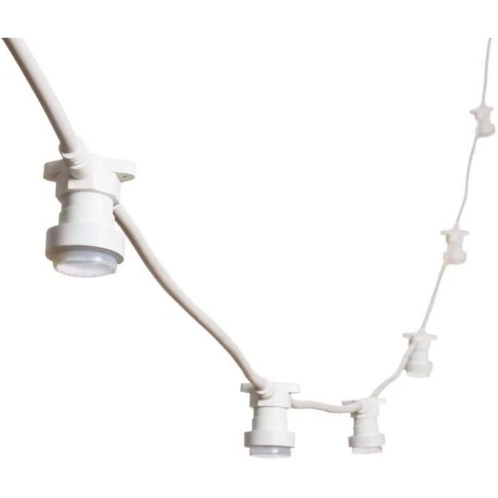 Guirlande lumineuse extérieure 10 m raccordable - 10 douilles E27 IP54 jusquà 1000 W pour patio jardin et fêtes Guirlande lumineuse extérieure 10 m raccordable - 10 douilles E27 IP54 jusquà 1000 W pour patio jardin et fêtes